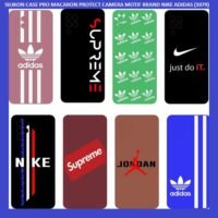 SILIKON CASE PRO MACARON PROTECT CAMERA MOTIF BRAND NIKE ADIDAS (1079)