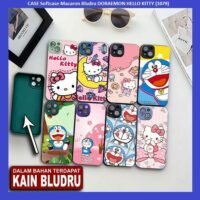 CASE Softcase Macaron Bludru DORAEMON HELLO KITTY (1079)