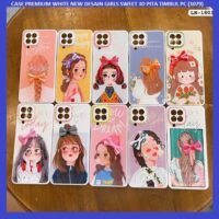 CASE PREMIUM WHITE NEW DESAIN GIRLS SWEET 3D PITA TIMBUL PC (1079)