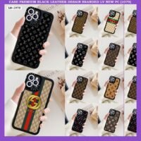 CASE PREMIUM BLACK LEATHER DESAIN BRANDED LV NEW PC (1079)