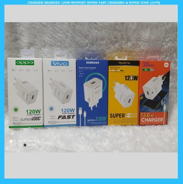 CHARGER BRANDED 120W SUPPORT SUPER FAST CHARGING & SUPER VOOC (1079)