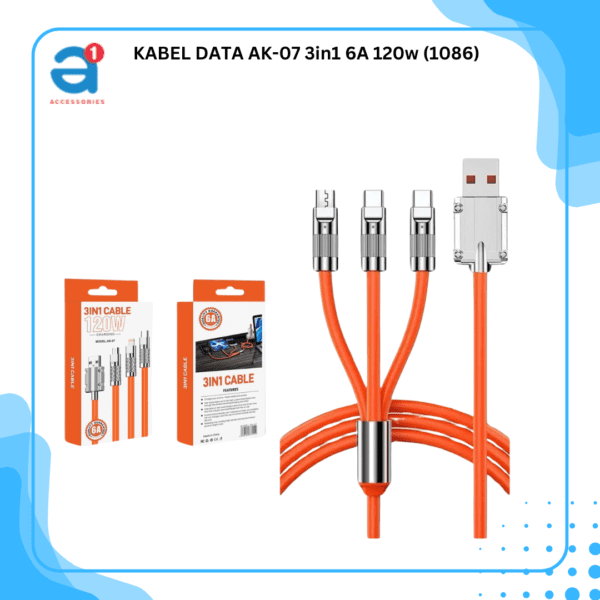 KABEL DATA AK-07 3in1 6A 120w (1086)