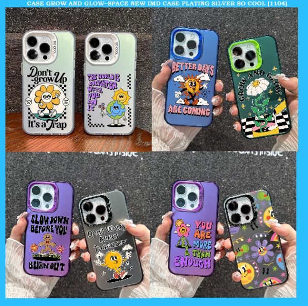 CASE GROW AND GLOW~SPACE NEW IMD CASE PLATING SILVER SO COOL (1104)