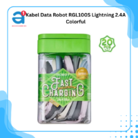 Kabel Data Robot RGL100S Lightning 2.4A Colorful