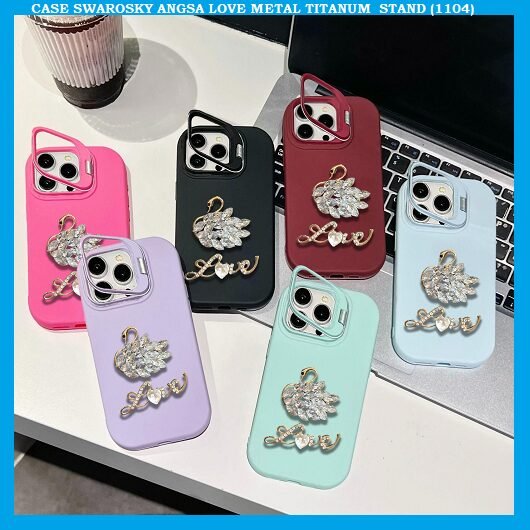 CASE SWAROSKY ANGSA LOVE METAL TITANUM STAND (1104)