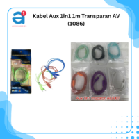 Kabel Aux 1in1 1m Transparan AV (1086)