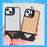 CASE PREMIUM STANDING CAMERA FULL BLACK NEW DESAIN+3D MANIK PRADA (1079)