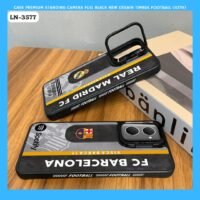 CASE PREMIUM STANDING CAMERA FULL BLACK NEW DESAIN TIMBUL FOOTBALL (1079)