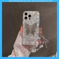 CASE 3Dstanding Batter fly swaroky  clarty Textured with Charm (1104)