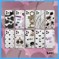 CASE CLEAR OCTAGON TANGKAI BUNGA X SMILE (1104)