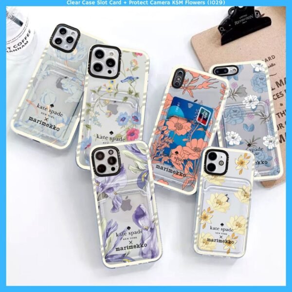 Clear Case Slot Card + Protect Camera KSM Flowers (1029)