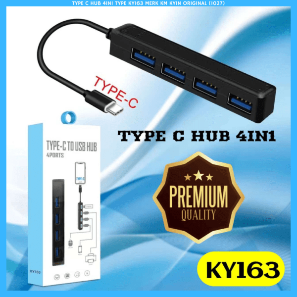 TYPE C HUB 4IN1 TYPE KY163 MERK KM KYIN ORIGINAL (1027)