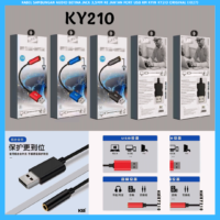 KABEL SAMBUNGAN AUDIO BETINA JACK 3,5MM KE JANTAN PORT USB KM KYIN KY210 ORIGINAL (1027)