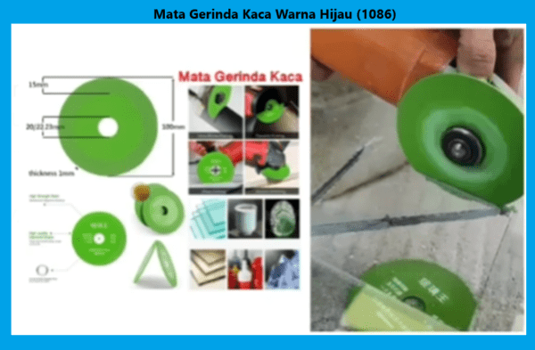 Mata Gerinda Kaca Warna Hijau (1086)