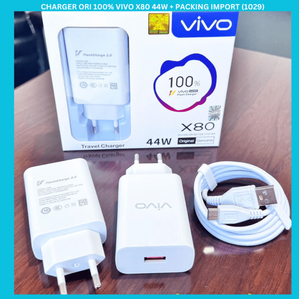 CHARGER ORI 100% VIVO X80 44w + PACKING IMPORT (1029)