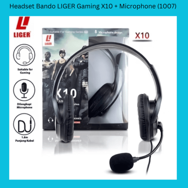 Headset Bando LIGER Gaming X10 + Microphone (1007)