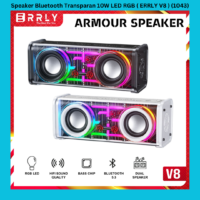 Speaker Bluetooth Transparan 10W LED RGB ( ERRLY V8 ) (1043)