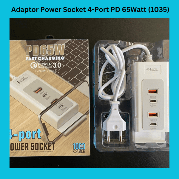 Adaptor Power Socket 4-Port PD 65Watt (1035)
