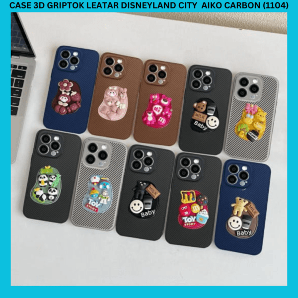 CASE 3D GRIPTOK LEATAR DISNEYLAND CITY  AIKO CARBON (1104)