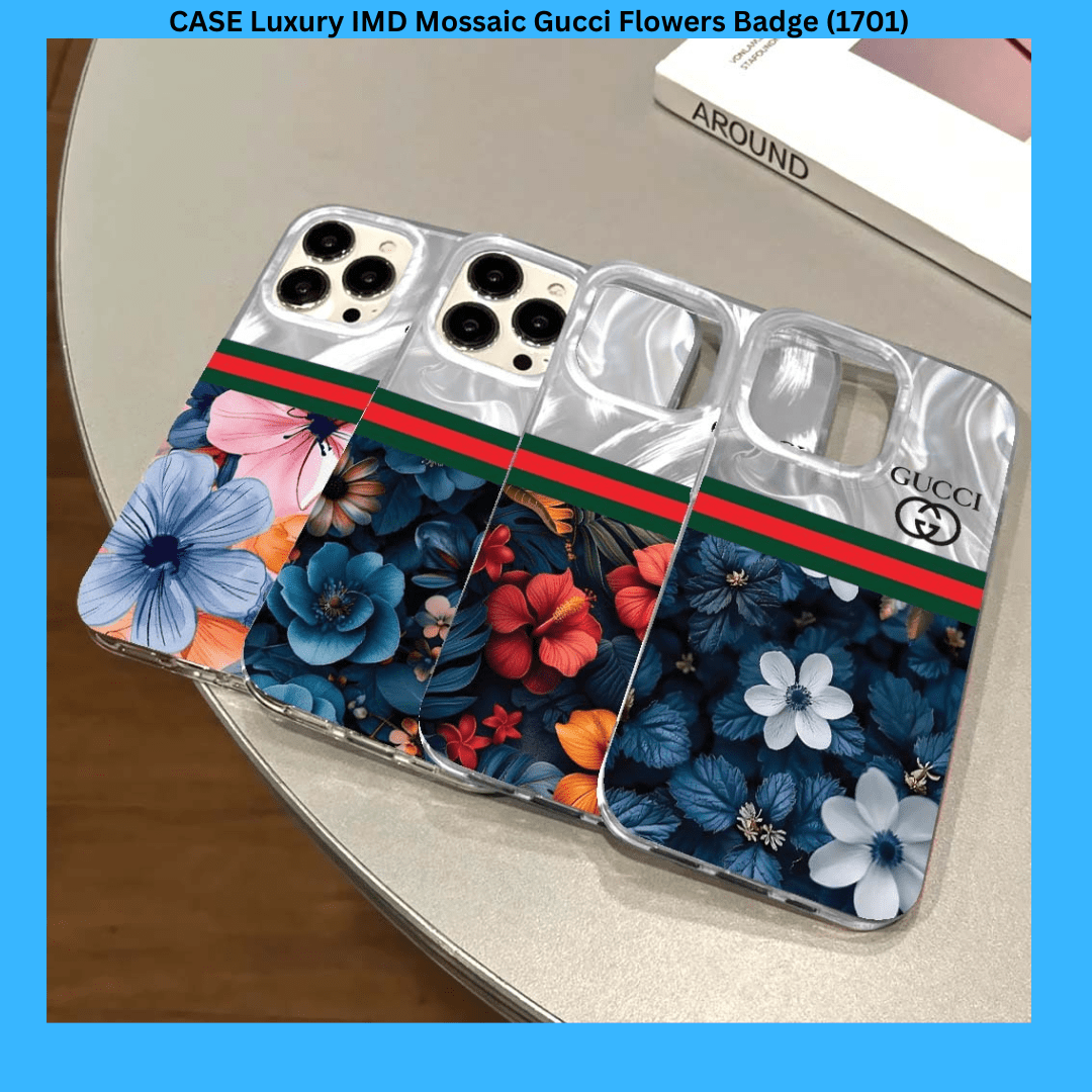 CASE Luxury IMD Mossaic Gucci Flowers Badge (1701)
