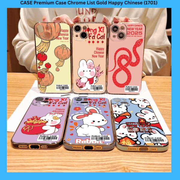 CASE Premium Case Chrome List Gold Happy Chinese (1701)