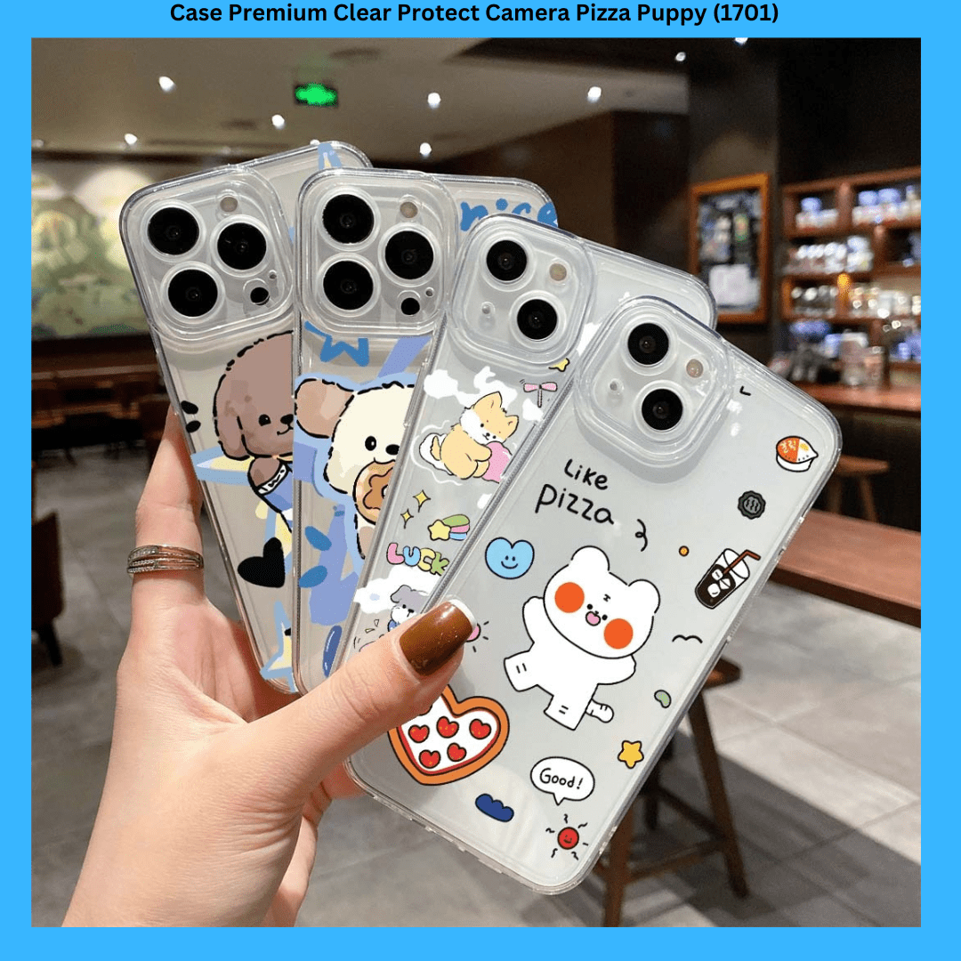 Case Premium Clear Protect Camera Pizza Puppy (1701)