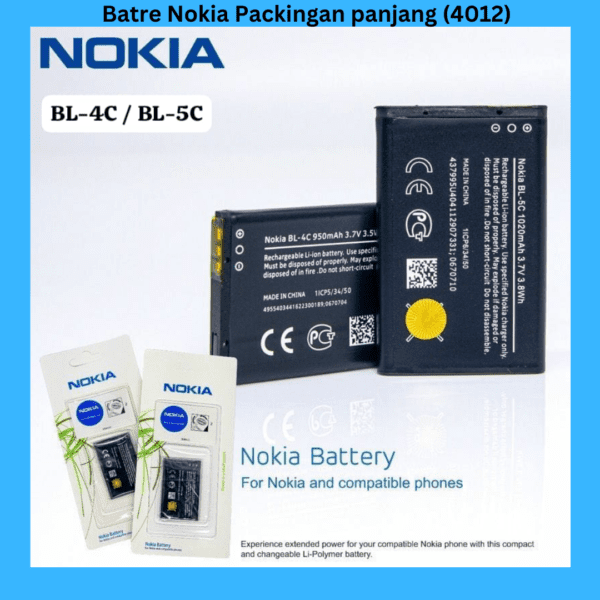 Batre Nokia Packingan panjang (4012)