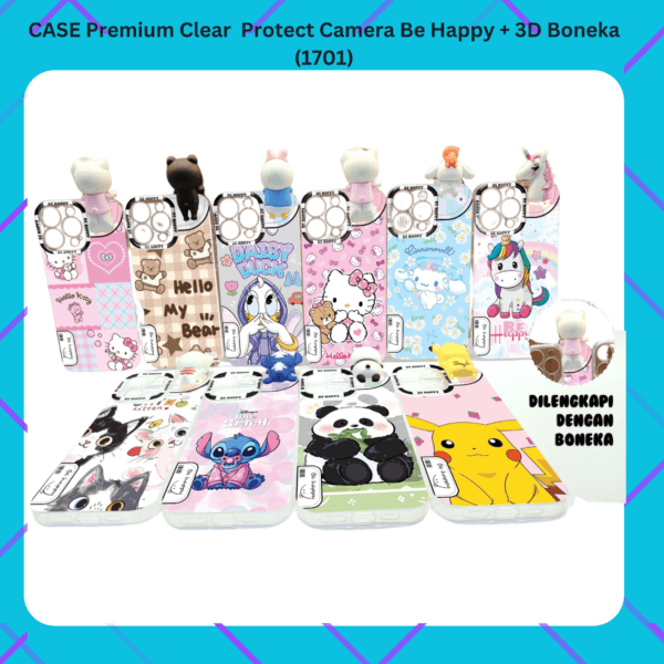 CASE Premium Clear  Protect Camera Be Happy + 3D Boneka (1701)