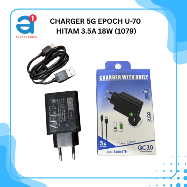 CHARGER 5G EPOCH U-70 HITAM 3.5A 18W (1079)