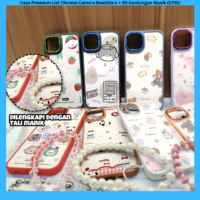 Case Premium List Chrome Camera Beadstars + 3D Gantungan Manik (1701)