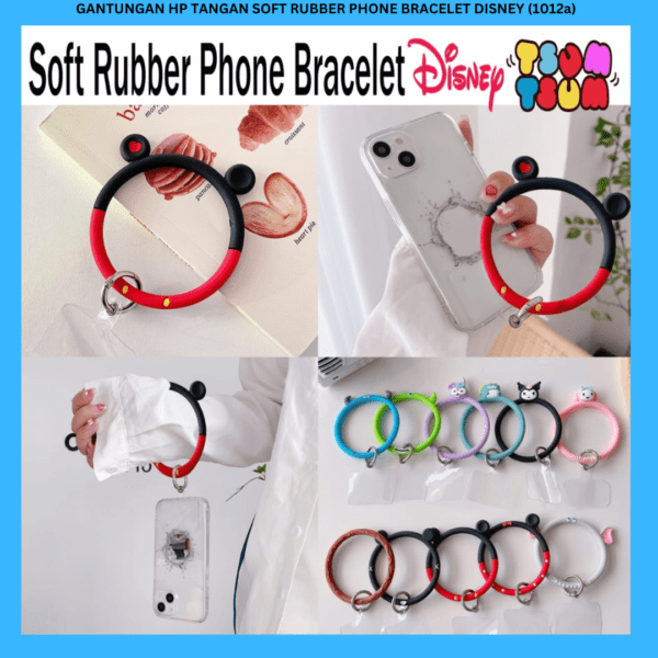 GANTUNGAN HP TANGAN SOFT RUBBER PHONE BRACELET DISNEY (1012a)