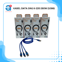 KABEL DATA 3in1 K-220 1.2meter + Pack Dus,280w (1086)