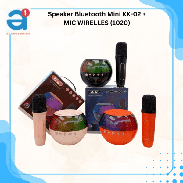 Speaker Bluetooth Mini KK-02 + MIC WIRELLES (1020)