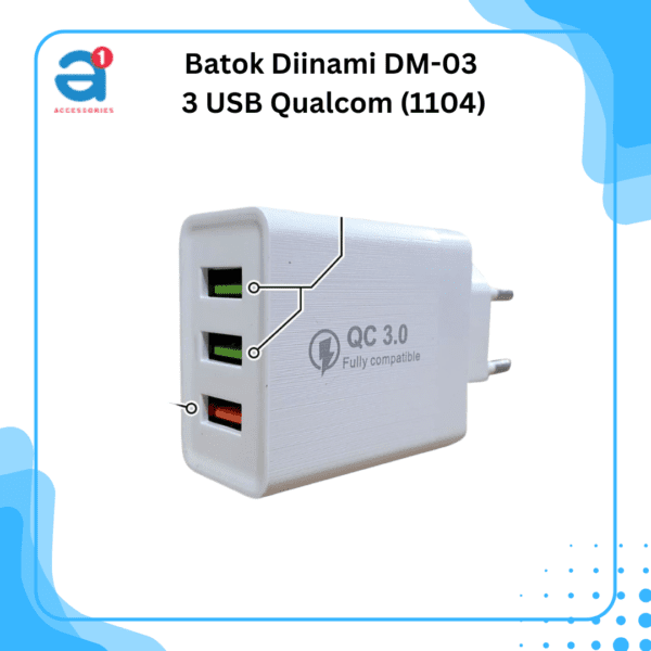 Batok Diinami DM-03 3 USB Qualcom (1104)