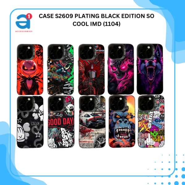 CASE S2609 PLATING BLACK EDITION SO  COOL IMD (1104)