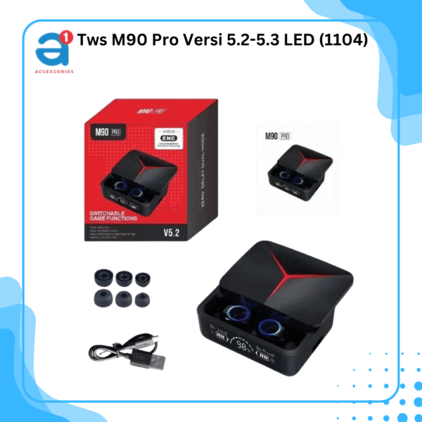 Tws M90 Pro Versi 5.2-5.3 LED (1104)