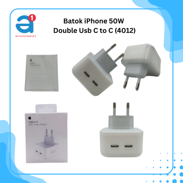 Batok iPhone 50W Double Usb C to C (4012)