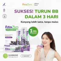 FitoZlim x Revalina – Minuman Diet & Detox Rasa Blackcurrant | Isi 5 Sachet | Fiber Drink Tanpa Mules