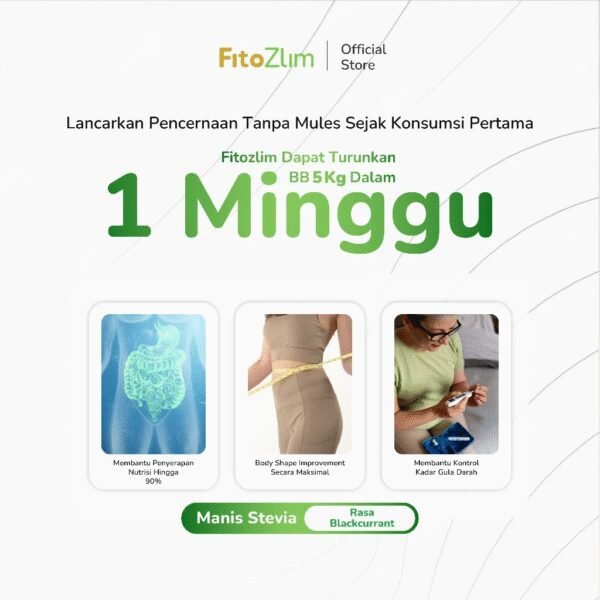 Bundling FitoZlim 12 Sachet + FitoSweet 10ml – Paket Fiber Drink Diet Tanpa Mules & Pemanis Alami - Gambar 8