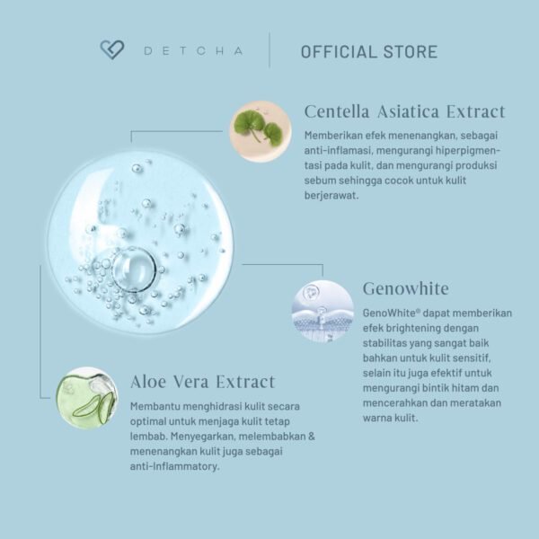 Detcha Calming Face Toner Menghidrasi Menenangkan dan Mencerahkan Kulit For Sensitive Skin Aman Untuk Bumil Busui - Gambar 9