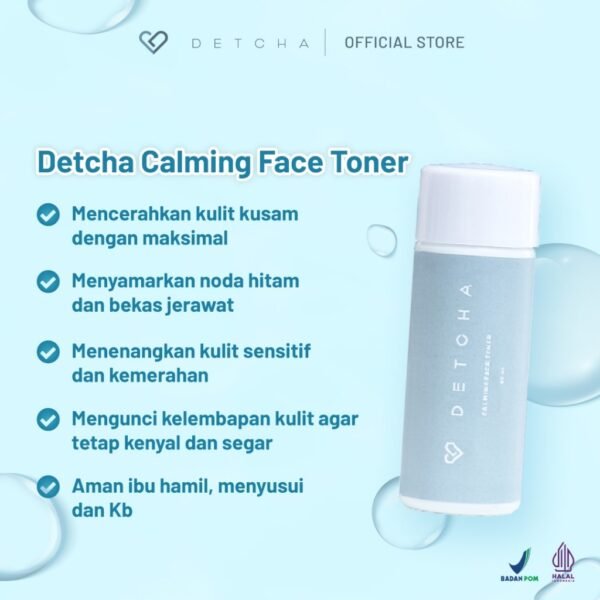 Detcha Calming Series Skincare Ibu Hamil Dan Menyusui Aman Untuk Kulit Sensitif | Mencerahkan Dan Menghidrasi Bebas Kulit Kusam - Gambar 6