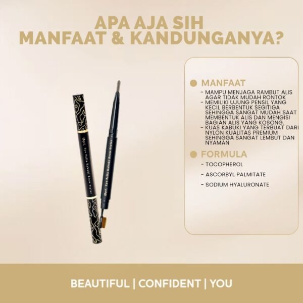 B ERL Eye Fella Kabuki Brow Styler 0.1 mm free 3 Brush l Mudah Digunakan l Pigmented - Gambar 5
