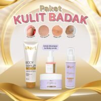 B erl Paket Kulit Badak - Peeling Serum - Body Serum - Body Cream - Body Srub