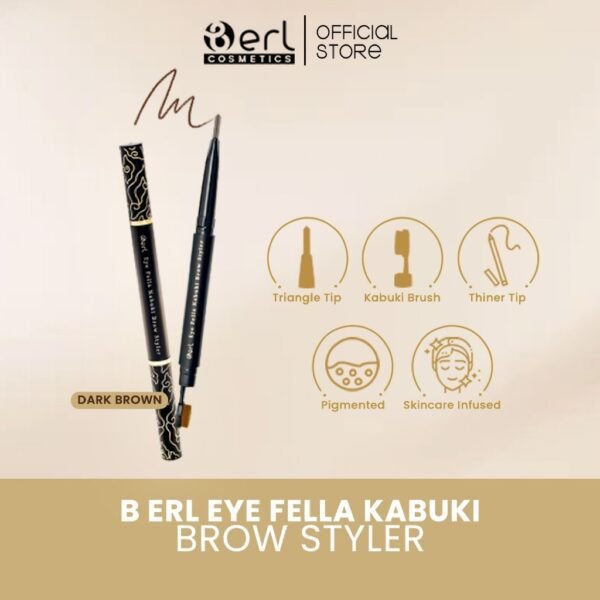 B ERL Eye Fella Kabuki Brow Styler 0.1 mm free 3 Brush l Mudah Digunakan l Pigmented - Gambar 3