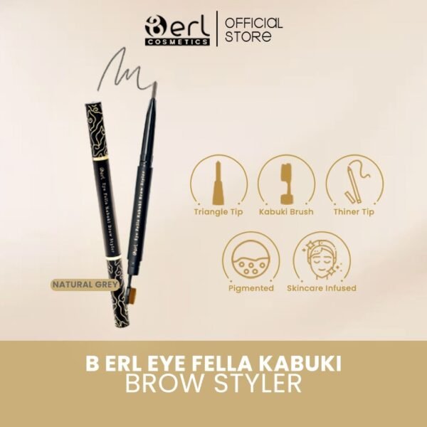 B ERL Eye Fella Kabuki Brow Styler 0.1 mm free 3 Brush l Mudah Digunakan l Pigmented - Gambar 4