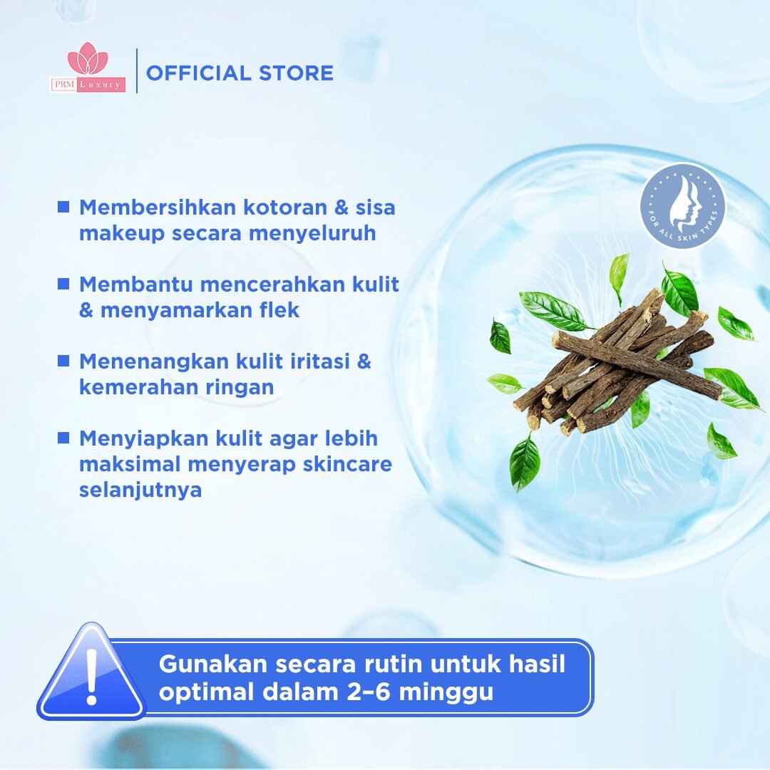 PRM Luxury Facial Wash Flek Kemasan Putih 100ml - Gambar 2