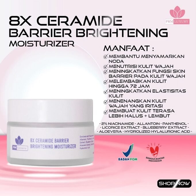 PRM Luxury 8X Ceramide Barrier Brightening Moisturizer 30g - Gambar 3