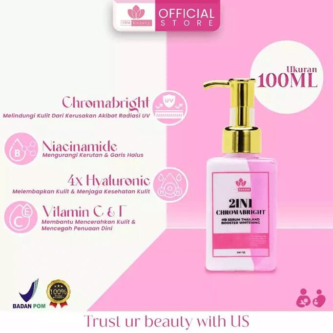 PRM Luxury 2IN1 HB Serum Thailand Booster Whitening 100ml
