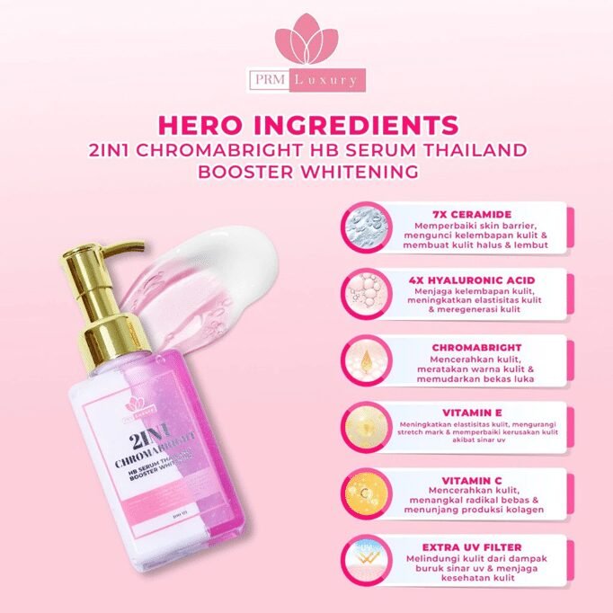PRM Luxury 2IN1 HB Serum Thailand Booster Whitening 100ml - Gambar 6