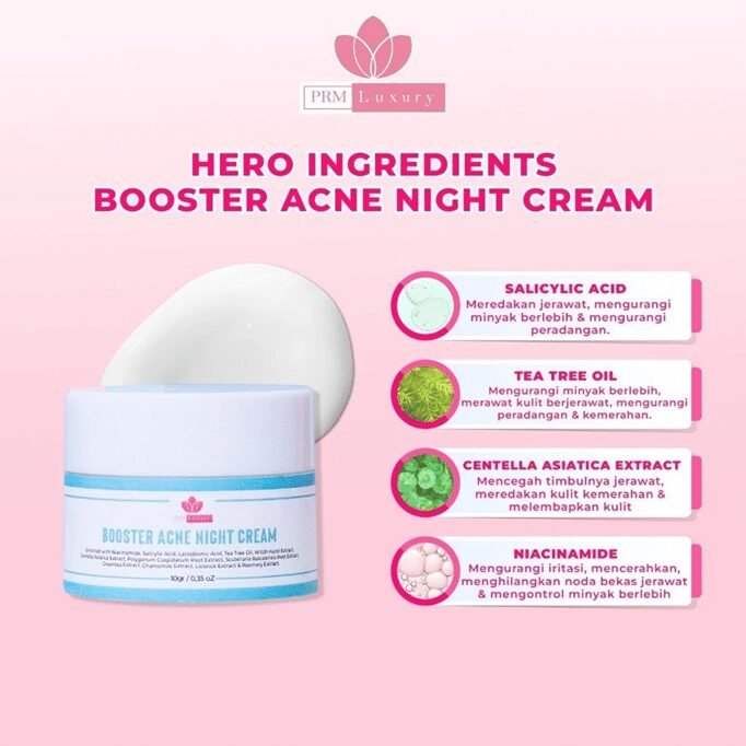 PRM Luxury Booster Acne Night Cream 15g - Gambar 4